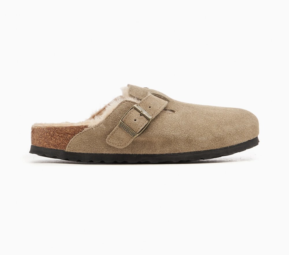 Sandalia Birkenstock Boston Shearling Beje